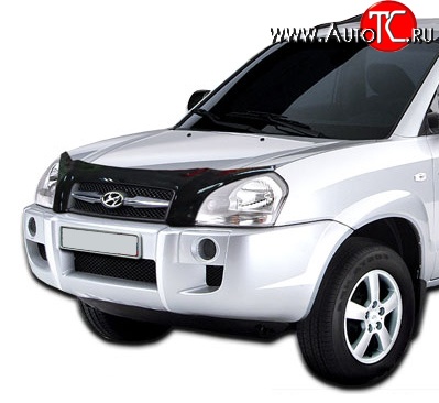 2 799 р. Дефлектор капота NovLine Hyundai Tucson JM (2004-2010)  с доставкой в г. Тамбов