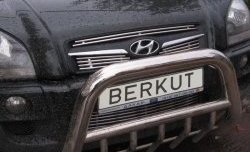 4 799 р. Декоративная вставка воздухозаборника Berkut Hyundai Tucson JM (2004-2010)  с доставкой в г. Тамбов. Увеличить фотографию 1