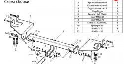 7 199 р. Фаркоп Лидер Плюс  Hyundai Tucson  JM (2004-2010), KIA Sportage  2 JE,KM (2004-2008) (Без электропакета)  с доставкой в г. Тамбов. Увеличить фотографию 2