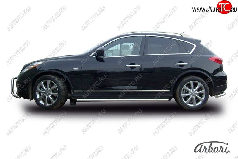 15 749 р. Защита штатных порогов Arbori (нержавейка, d57 mm). INFINITI EX35 J50 (2007-2013)  с доставкой в г. Тамбов