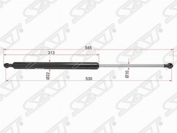 Левый упор крышки багажника SAT (газовый)  EX35  J50, FX35  S51, FX37  S51, FX50  S51, QX70  S51