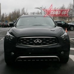 29 384 р. Защита переднего бампера Souz-96 (d60) INFINITI FX50 S51 дорестайлинг (2008-2011)  с доставкой в г. Тамбов. Увеличить фотографию 2