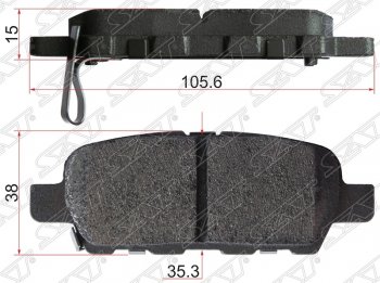 Колодки тормозные SAT (задние) INFINITI EX35 (J50), FX35 (S51), FX37 (S51), FX50 (S51), G35 (V36), JX35, M35 (Y50), QX60 (L50), Nissan Elgrand (2), Murano (2 Z51), Pathfinder (R52), Primera (3 седан,  3 универсал), Skyline (V35), Teana (2 J32), Tiida (1 хэтчбэк,  1 седан,  1 хэтчбек,  2 хэтчбек), X-trail (1 T30), Renault Koleos (1), Suzuki Escudo (5,  3), Grand Vitara (JT 3 двери,  JT 5 дверей)