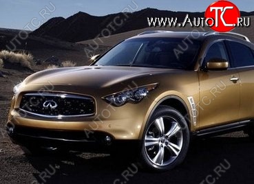 17 299 р. Накладка на передний бампер CT INFINITI FX35 S50 дорестайлинг (2002-2005) (Неокрашенная)  с доставкой в г. Тамбов