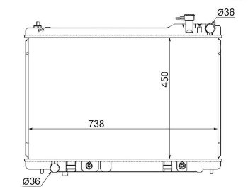 6 699 р. Радиатор двигателя (пластинчатый, МКПП/АКПП) SAT  INFINITI FX35  S50 - FX45  S50  с доставкой в г. Тамбов. Увеличить фотографию 1