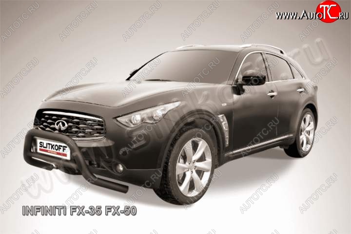 26 999 р. Кенгурятник d76 низкий INFINITI FX35 S51 дорестайлинг (2008-2011) (Цвет: серебристый)  с доставкой в г. Тамбов