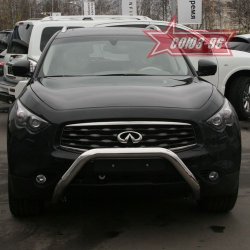 25 019 р. Защита переднего бампера Souz-96 (d76) INFINITI FX35 S51 дорестайлинг (2008-2011)  с доставкой в г. Тамбов. Увеличить фотографию 2