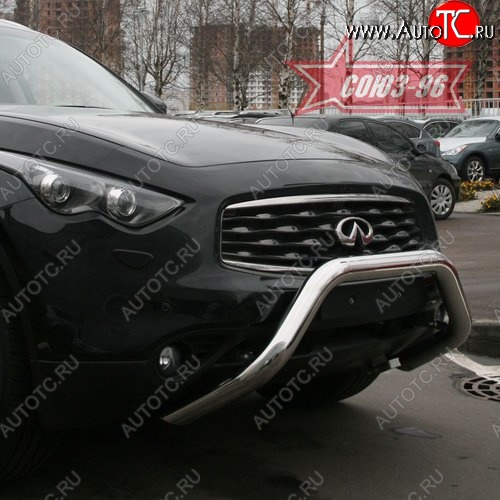 25 019 р. Защита переднего бампера Souz-96 (d76) INFINITI FX35 S51 дорестайлинг (2008-2011)  с доставкой в г. Тамбов