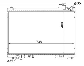 6 999 р. Радиатор двигателя (пластинчатый, МКПП/АКПП) SAT  INFINITI G35  V35 (2002-2007), Nissan Skyline  V35 (2001-2007)  с доставкой в г. Тамбов. Увеличить фотографию 1