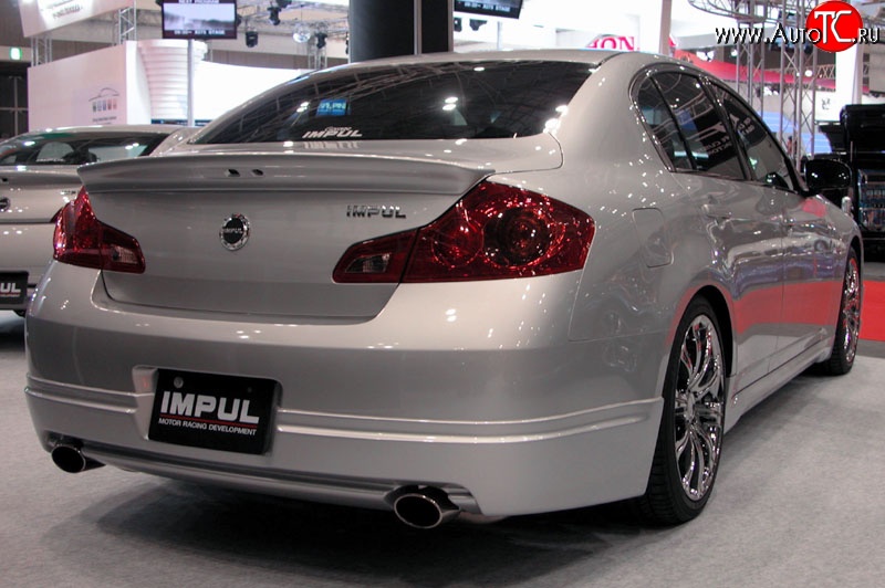 25 249 р. Накладка на задний бампер Impul  INFINITI G35  V36 (2006-2015) седан (Неокрашенная)  с доставкой в г. Тамбов