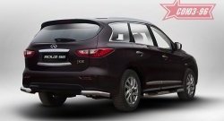 Защита заднего бампера из боковых уголков Souz-96 (d 76) INFINITI JX35 (2012-2014)