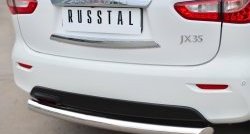 13 699 р. Одинарная защита заднего бампера из трубы диаметром 76 мм SLITKOFF  INFINITI JX35 (2012-2014)  с доставкой в г. Тамбов. Увеличить фотографию 2