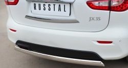 16 849 р. Защита заднего бампера (Ø75x42 мм, нержавейка) Russtal INFINITI JX35 (2012-2014)  с доставкой в г. Тамбов. Увеличить фотографию 2