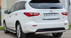 16 849 р. Защита заднего бампера (Ø75x42 мм, нержавейка) Russtal INFINITI JX35 (2012-2014)  с доставкой в г. Тамбов. Увеличить фотографию 4