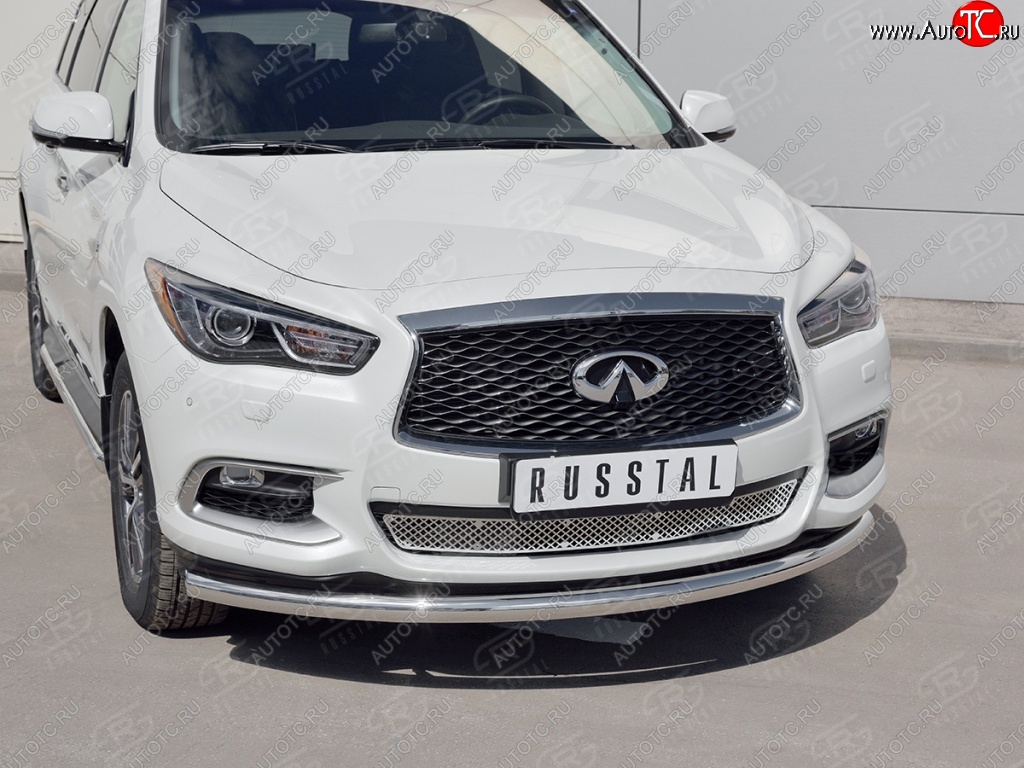 15 549 р. Защита заднего бампера (Ø63 мм, нержавейка) SLITKOFF  INFINITI QX60  L50 (2016-2021) рестайлинг  с доставкой в г. Тамбов