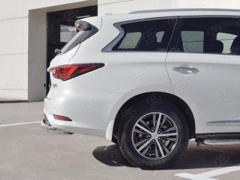 15 999 р. Одинарная защита заднего бампера из трубы диаметром 76 мм SLITKOFF  INFINITI QX60  L50 (2016-2021) рестайлинг  с доставкой в г. Тамбов. Увеличить фотографию 3