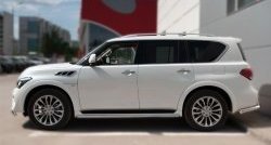 15 799 р. Защита порогов из круглой трубы диаметром 42 мм Russtal INFINITI QX80 Z62 1-ый рестайлинг (2014-2018)  с доставкой в г. Тамбов. Увеличить фотографию 4