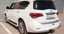 20 399 р. Защита заднего бампера (Ø76 мм уголки, нержавейка) Russtal INFINITI QX80 Z62 1-ый рестайлинг (2014-2018)  с доставкой в г. Тамбов. Увеличить фотографию 4