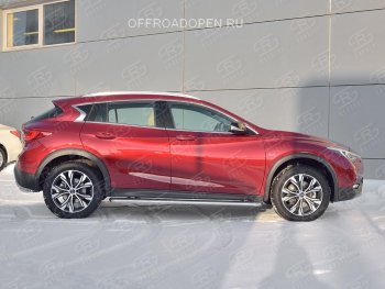 30 999 р. Порожки для ног (труба Ø42) SLITKOFF  INFINITI QX30  H15E (2016-2020) (Вариант 3 (лист нерж, проф. нерж))  с доставкой в г. Тамбов. Увеличить фотографию 4