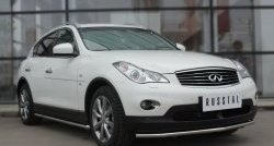 13 899 р. Одинарная защита переднего бампера из трубы диаметром 42 мм SLITKOFF  INFINITI Qx50  J50 (2013-2016) дорестайлинг  с доставкой в г. Тамбов. Увеличить фотографию 4