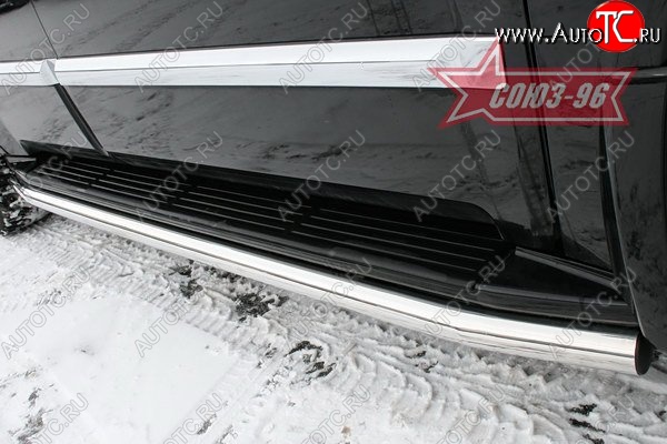 15 614 р. Защита порогов Souz-96 (d60) INFINITI QX56 JA60 рестайлинг (2007-2010)  с доставкой в г. Тамбов