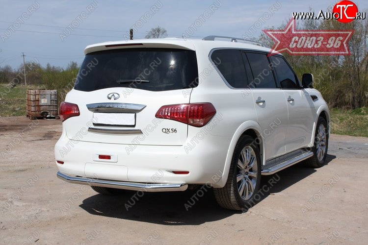 17 279 р. Защита заднего бампера Souz-96 (d76) INFINITI QX56 Z62 (2010-2013)  с доставкой в г. Тамбов