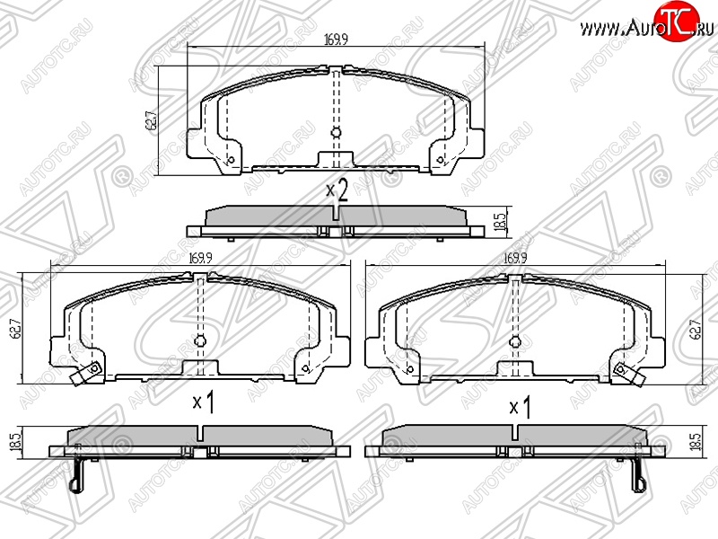 1 479 р. Колодки тормозные SAT (передние)  INFINITI QX56  Z62 - QX80  Z62  с доставкой в г. Тамбов