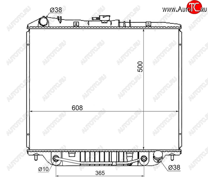 11 449 р. Радиатор двигателя (пластинчатый, АКПП) SAT Isuzu Bighorn UBS25GW,UBS69GW 5 дв. дорестайлинг (1991-1993)  с доставкой в г. Тамбов