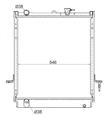 Радиатор двигателя (пластинчатый, 3.0, МКПП) SAT Isuzu Elf (NPR75)  дорестайлинг (2006-2014)