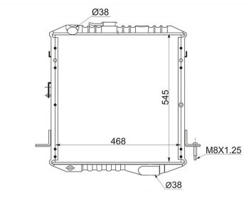 18 899 р. Радиатор двигателя SAT (пластинчатый, 3.6, МКПП)  Isuzu Elf (NPR75) (1993-2004)  дорестайлинг  с доставкой в г. Тамбов. Увеличить фотографию 1