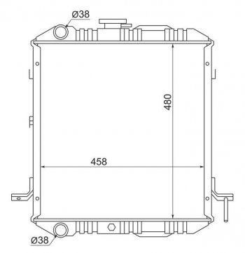 14 399 р. Радиатор двигателя (пластинчатый, 4.3, МКПП) SAT Isuzu Elf (NPR75)  дорестайлинг (1993-2004)  с доставкой в г. Тамбов. Увеличить фотографию 1