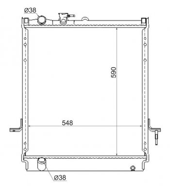 11 999 р. Радиатор двигателя (пластинчатый, 4.8/5.2, МКПП) SAT Isuzu Elf (NPR75)  дорестайлинг (1993-2004)  с доставкой в г. Тамбов. Увеличить фотографию 1