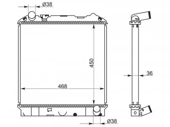 7 449 р. Радиатор двигателя (пластинчатый, МКПП, 4HF1, 4HG1, 4HL1) SAT Isuzu Elf (NPR75)  дорестайлинг (1993-2004)  с доставкой в г. Тамбов. Увеличить фотографию 1