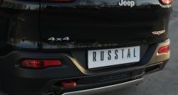 16 699 р. Защита заднего бампера (Trailhawk, Ø75x42 мм, нержавейка) Russtal Jeep Cherokee KL дорестайлинг (2014-2017)  с доставкой в г. Тамбов. Увеличить фотографию 3