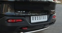 8 349 р. Защита заднего бампера (Trailhawk, 63 мм, нержавейка) Russtal  Jeep Cherokee  KL (2014-2017) дорестайлинг  с доставкой в г. Тамбов. Увеличить фотографию 3