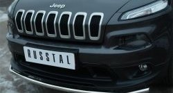 12 799 р. Одинарная защита переднего бампера из трубы диаметром 42 мм SLITKOFF  Jeep Cherokee  KL (2014-2017) дорестайлинг  с доставкой в г. Тамбов. Увеличить фотографию 4