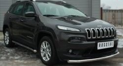 16 949 р. Одинарная защита переднего бампера диаметром 63 мм Russtal Jeep Cherokee KL дорестайлинг (2014-2017)  с доставкой в г. Тамбов. Увеличить фотографию 3