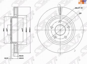 Передний тормозной диск SAT (вентилируемый, d 328 мм) Jeep Commander (2006-2010)