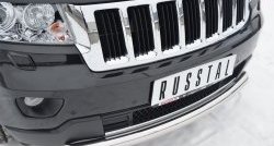 14 849 р. Одинарная защита переднего бампера диаметром 76 мм SLITKOFF  Jeep Grand Cherokee  WK2 (2010-2013) дорестайлинг  с доставкой в г. Тамбов. Увеличить фотографию 2