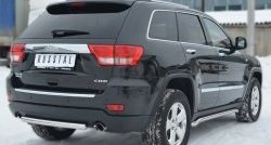 10 999 р. Одинарная защита заднего бампера из трубы диаметром 63 мм SLITKOFF Jeep Grand Cherokee WK2 дорестайлинг (2010-2013)  с доставкой в г. Тамбов. Увеличить фотографию 3