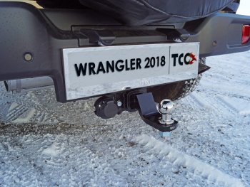 Фаркоп (тягово-сцепное устройство) TCC (2.0T) Jeep Wrangler JL 3 дв. дорестайлинг (2018-2024)