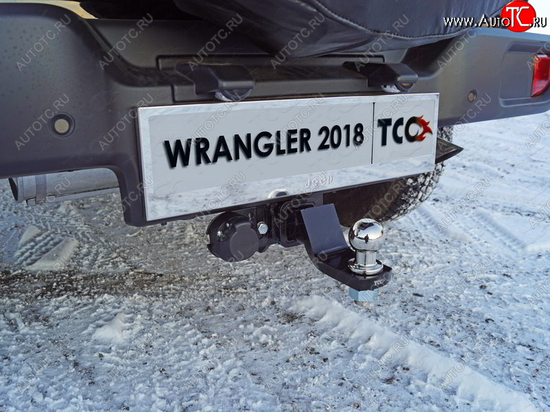 16 999 р. Фаркоп (тягово-сцепное устройство) TCC  Jeep Wrangler  JL (2018-2025) (Оцинкованный, шар E - нержавейка)  с доставкой в г. Тамбов