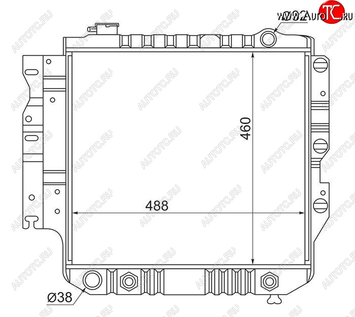 10 399 р. Радиатор двигателя SAT (пластинчатый, 2.5/4.0, МКПП/АКПП)  Jeep Wrangler  TJ (1996-2007)  с доставкой в г. Тамбов