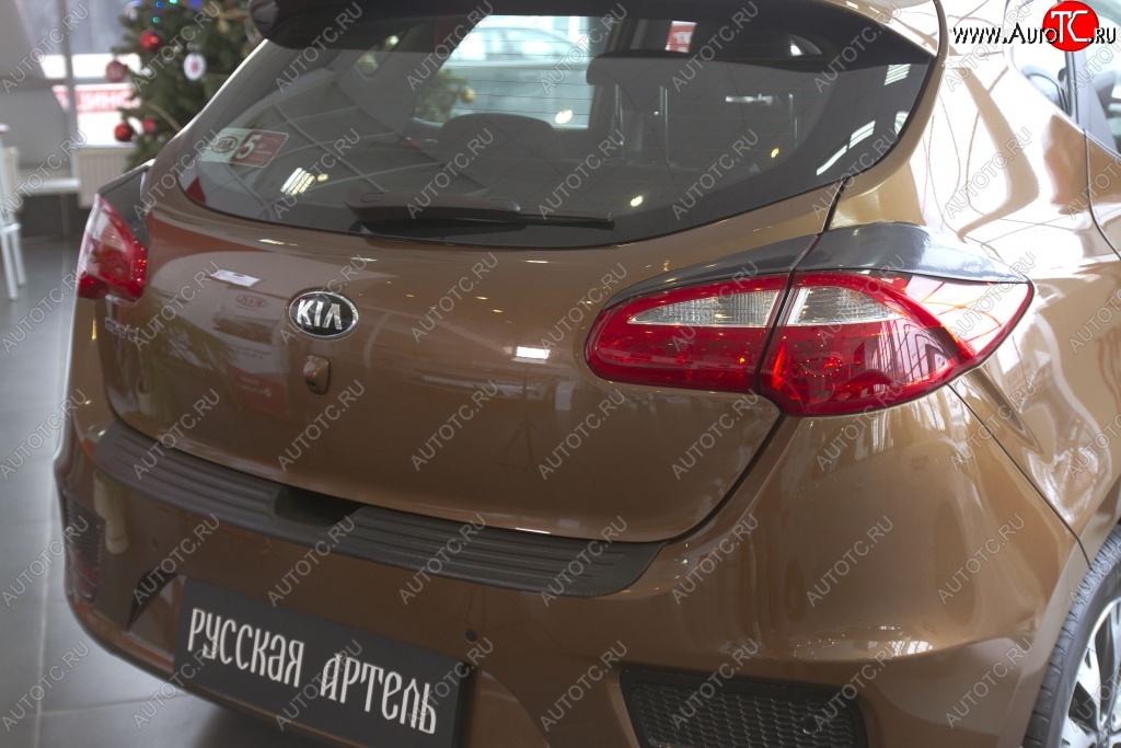 1 099 р. Реснички на фонари RA  KIA Ceed  2 JD (2015-2018) рестайлинг, хэтчбэк (Поверхность глянец (под окраску), Неокрашенные)  с доставкой в г. Тамбов