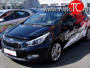 2 879 р. Дефлектор капота NovLine KIA Ceed 1 ED рестайлинг, хэтчбэк 5 дв. (2010-2012)  с доставкой в г. Тамбов