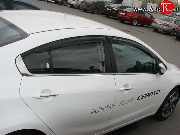 3 199 р. Дефлекторы окон (ветровики) 4 шт. Novline  KIA Cerato  3 YD (2013-2016) дорестайлинг седан  с доставкой в г. Тамбов