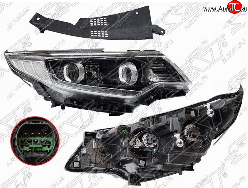 19 999 р. Правая передняя фара SAT KIA Optima 4 JF дорестайлинг седан (2016-2018) (Галоген, LED, комплектация GT)  с доставкой в г. Тамбов