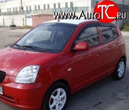 999 р. Комплект дефлекторов окон (ветровиков) 4 шт. (5 дв.) Russtal KIA Picanto 1 SA хэтчбэк 5 дв. дорестайлинг (2003-2007)  с доставкой в г. Тамбов