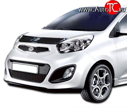 529 р. Дефлектор капота NovLine KIA Picanto 2 TA хэтчбэк 5 дв. рестайлинг (2015-2017)  с доставкой в г. Тамбов