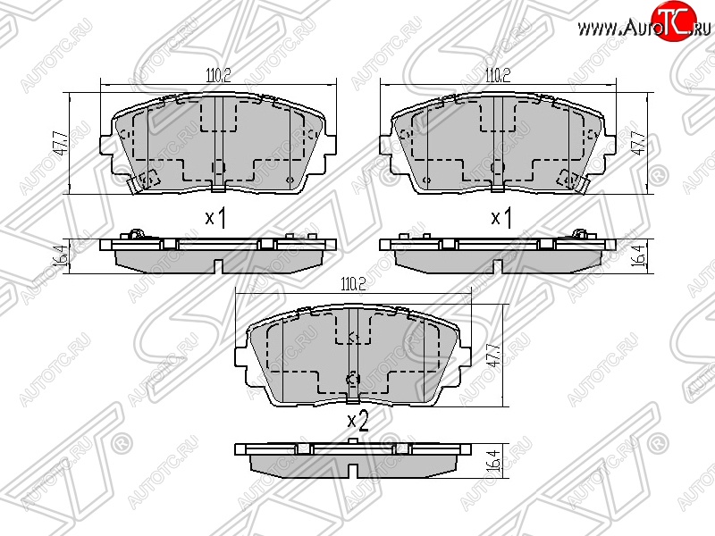 1 019 р. Колодки тормозные SAT (передние)  KIA Picanto ( 2 TA хэтчбэк 5 дв.,  2 TA хэтчбэк 3 дв.) (2011-2015) дорестайлинг, дорестайлинг  с доставкой в г. Тамбов